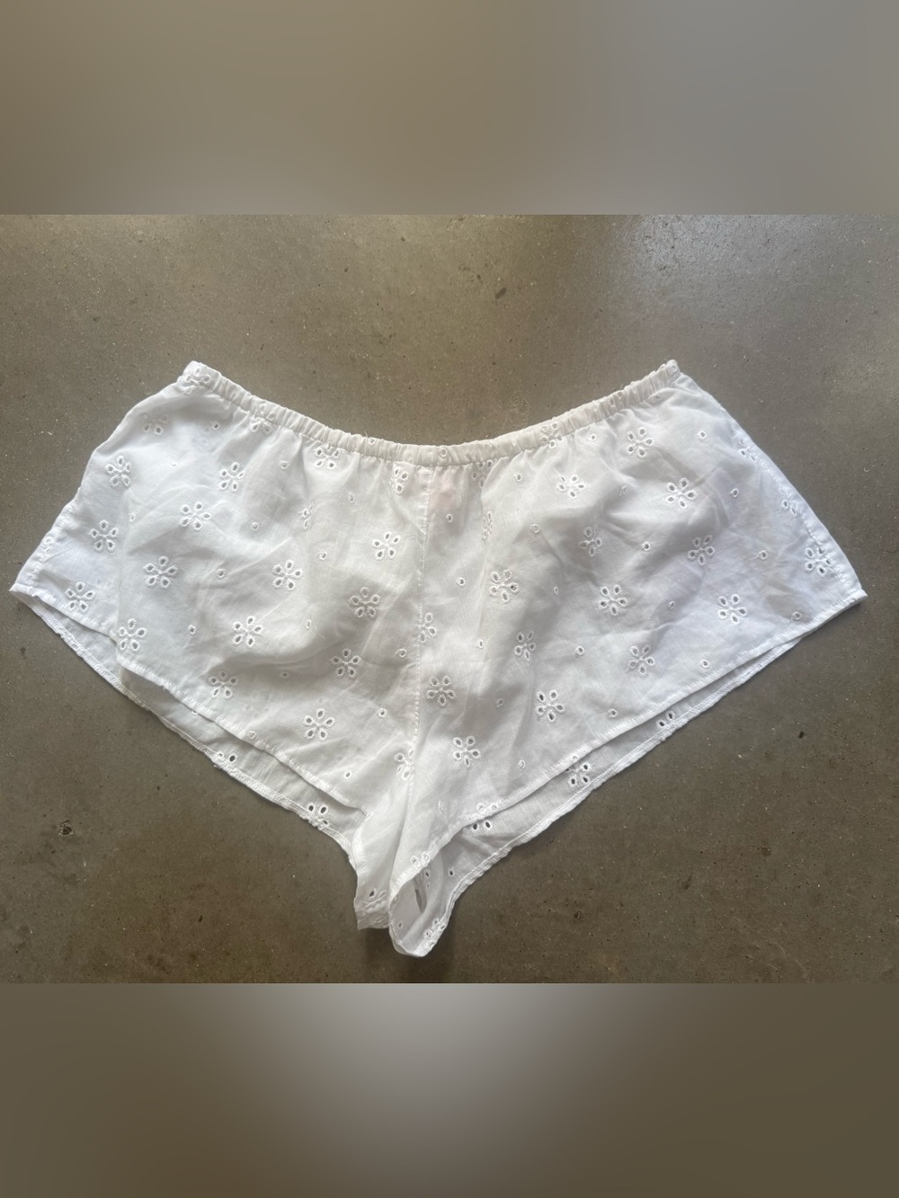 Victoria's Secret White Eyelet Cotton Sleep Shorts